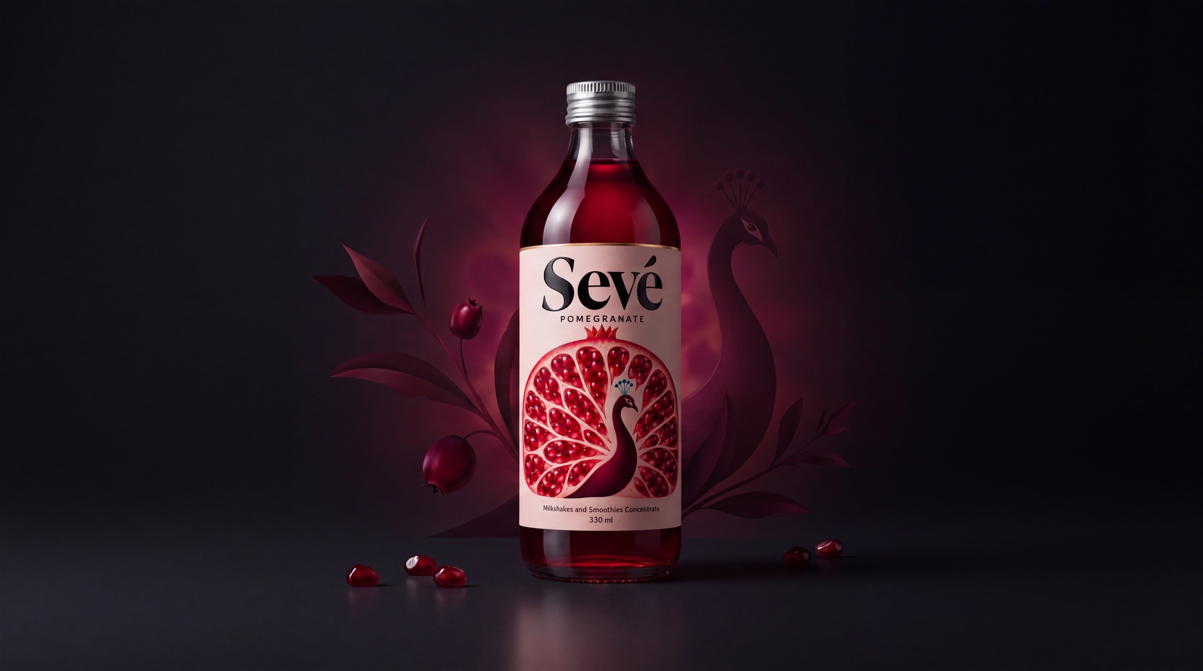 SEVÉ pomegranate bottle and its visual world